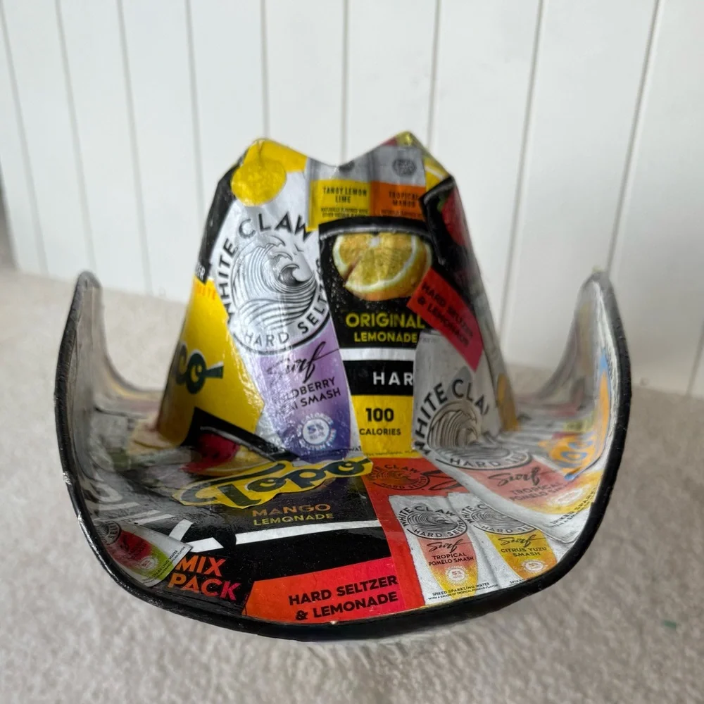 Colorful Party Drink Label adult beverage cocktail Cowboy Hat One of a Kind